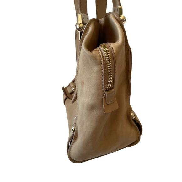 Jimmy Choo Parker Shoulder Bag Calfskin Leather Made in Italy Tan Neutral GUC - Picture 8 of 16